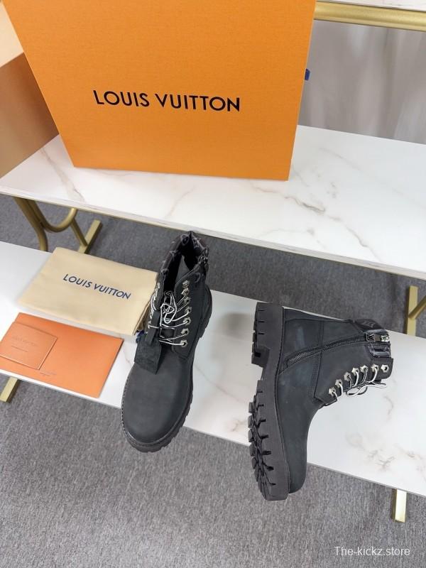 Timberland x LV Monogram Ankle Boots Waterproof Suede - LY00380